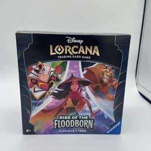 DISNEY LORCANA RISE OF THE FLOODBORN IllUMINEER’S TROVE UNOPENED BOX "IN HAND"